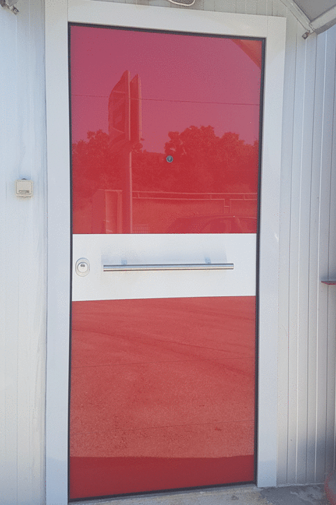 Glass security door