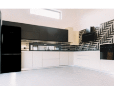 Black mat kitchen furniture