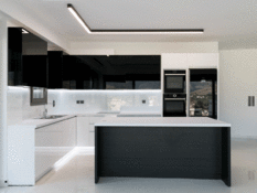 White  and Black kitchen furniture 